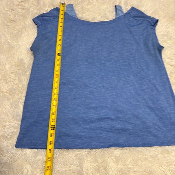 Columbia Women's blue Short Sleeve Cold Shoulder Tunic Top, Athletic Wear XL - Picture 2 of 9
